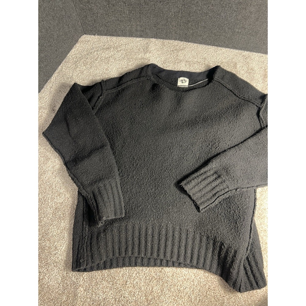 We The Free People Black Long Sleeve Sweater Top Size Small Thick Warm And Soft